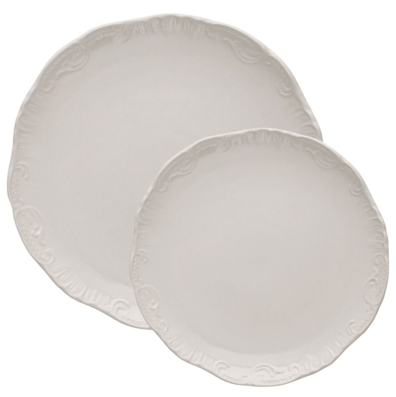 Assiettes avec détails sur les bords